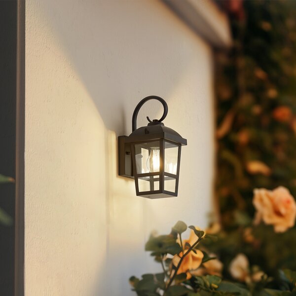Zewnętrzna Lampa Lindby, Eloane, ściemnialny, czarny, balkon, stal szlachetna, nowoczesny