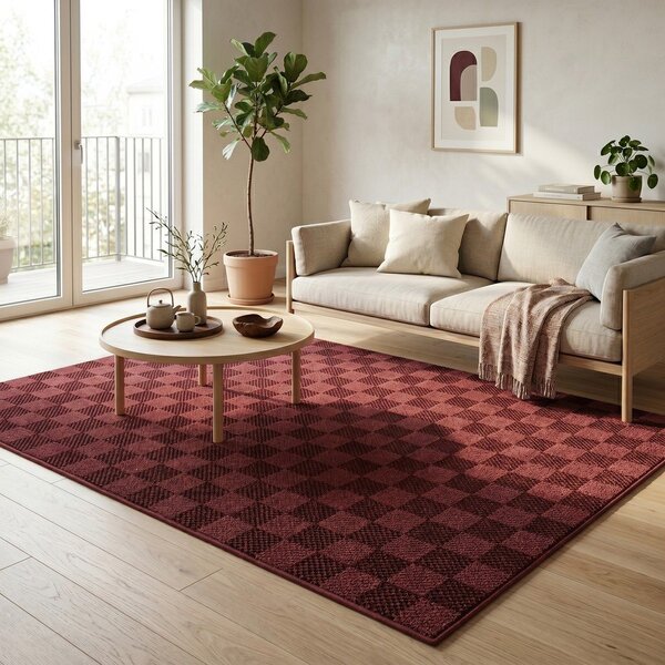 Bordowy dywan 160x230 cm Mosaic – ESTE