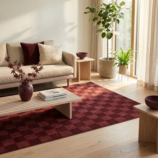 Bordowy dywan 160x230 cm Mosaic – ESTE