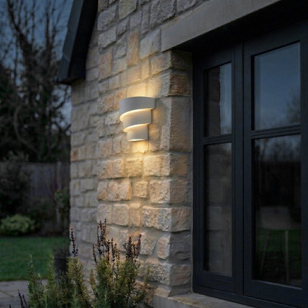 Zewnętrzna Lampa Lindby, Valir, biały, taras, aluminium, design