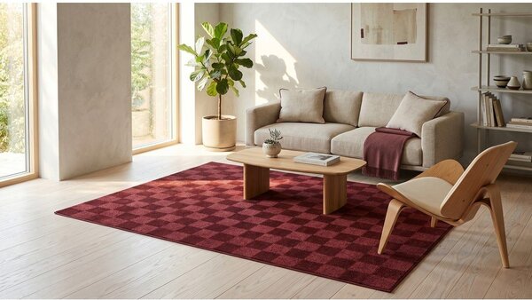 Bordowy dywan 160x230 cm Mosaic – ESTE