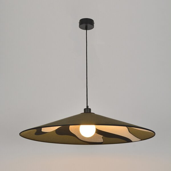 Lampa Wisząca MARKET SET, Sonia Laudet, ściemnialny, zielony, salon, tkanina | tekstylia, design