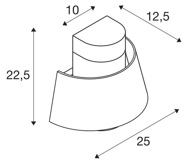 Zewnętrzna Lampa SLV, Photoni, ściemnialny, brąz rdzawy, taras, aluminium
