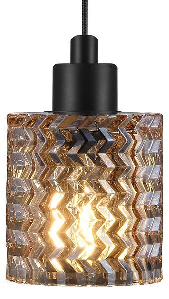 Lampa Wisząca Nordlux, Hollywood, ściemnialny, brąz rdzawy, salon, szkło, nowoczesny