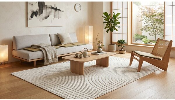Kremowy dywan 120x170 cm Whirl – ESTE