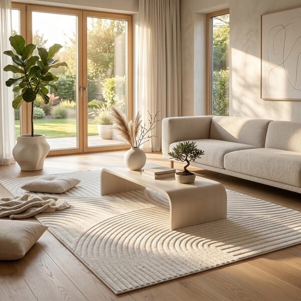 Kremowy dywan 120x170 cm Whirl – ESTE