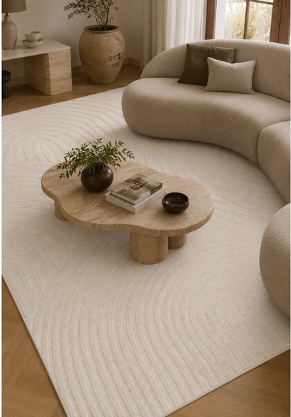 Kremowy dywan 120x170 cm Whirl – ESTE