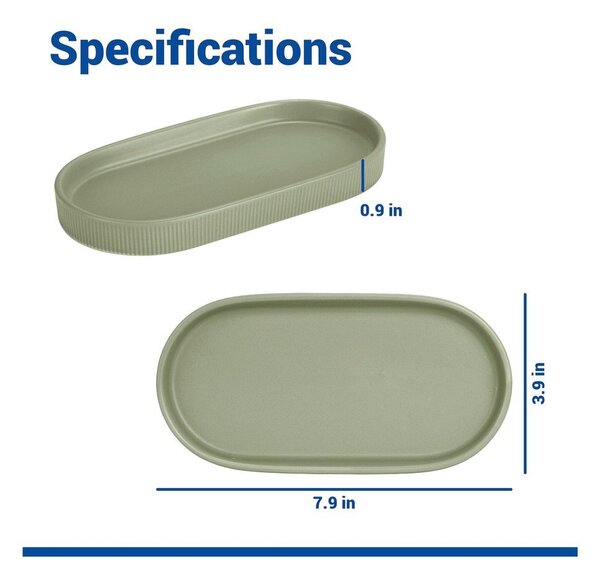 Zielony organizer łazienkowy ceramiczny Fablo – Wenko
