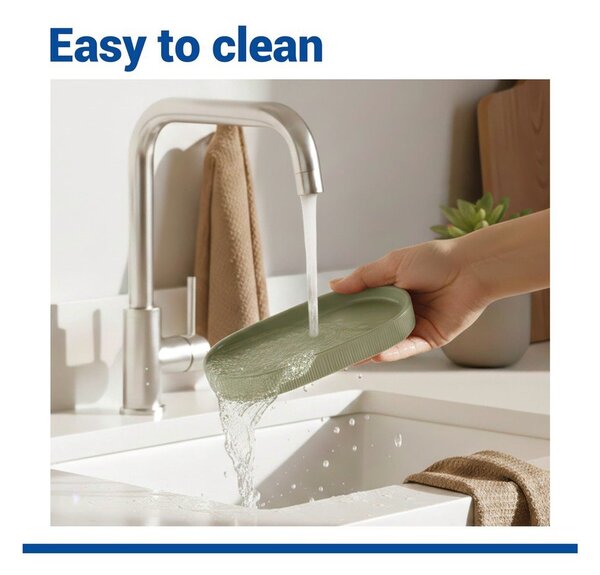 Zielony organizer łazienkowy ceramiczny Fablo – Wenko