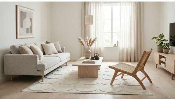 Kremowy dywan 120x170 cm Bubble – ESTE