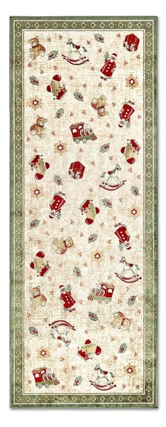 Zielony chodnik z mieszanki bawełny ze świątecznym motywem 80x200 cm Toy's Delight Green Christmas – Villeroy&Boch