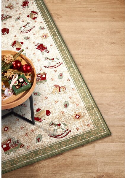 Zielony chodnik z mieszanki bawełny ze świątecznym motywem 80x200 cm Toy's Delight Green Christmas – Villeroy&Boch