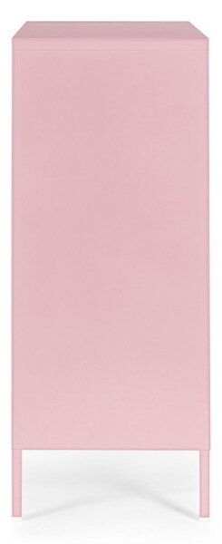 Jasnoróżowa metalowa szafka z zamkiem 80x101,5x40 cm Cambridge – Yes Everyday