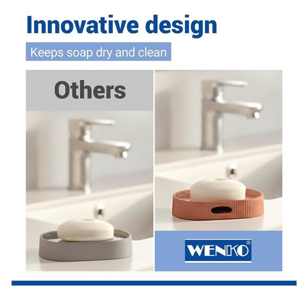 Brązowa mydelniczka ceramiczna Fablo – Wenko
