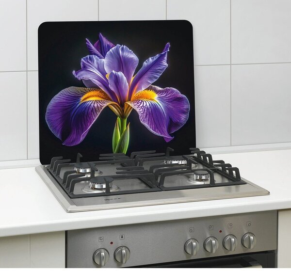 Płyta ochronna na ścianę przy kuchence ze szkła hartowanego 50x56 cm Iris – Wenko