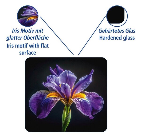 Płyta ochronna na ścianę przy kuchence ze szkła hartowanego 50x56 cm Iris – Wenko