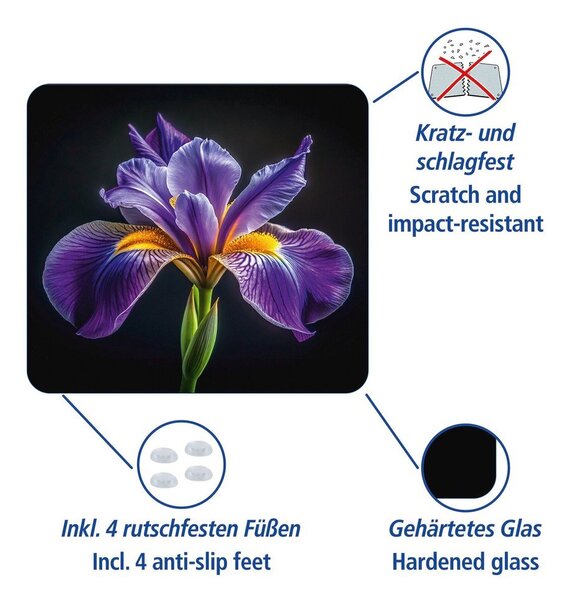 Płyta ochronna na ścianę przy kuchence ze szkła hartowanego 50x56 cm Iris – Wenko