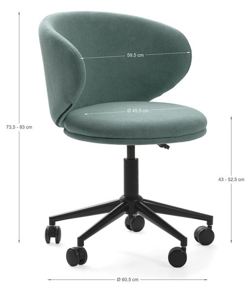 Zielone krzesło biurowe Rush – Marckeric