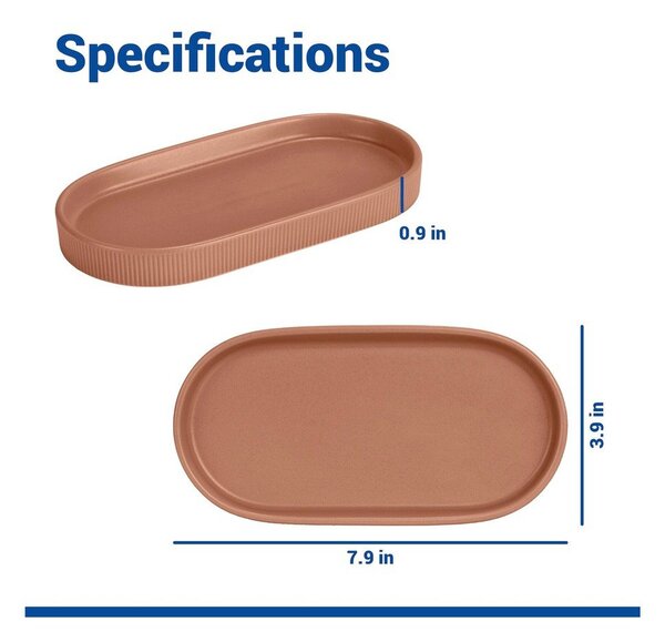 Brązowy organizer łazienkowy ceramiczny Fablo – Wenko