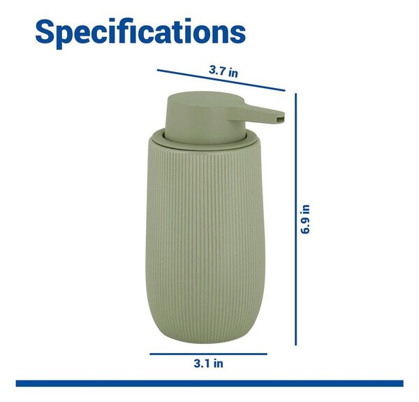 Zielony plastikowy dozownik do mydła 400 ml Fablo – Wenko