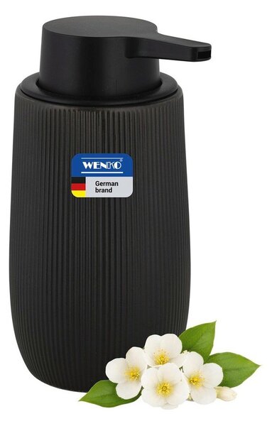 Czarny plastikowy dozownik do mydła 400 ml Fablo – Wenko