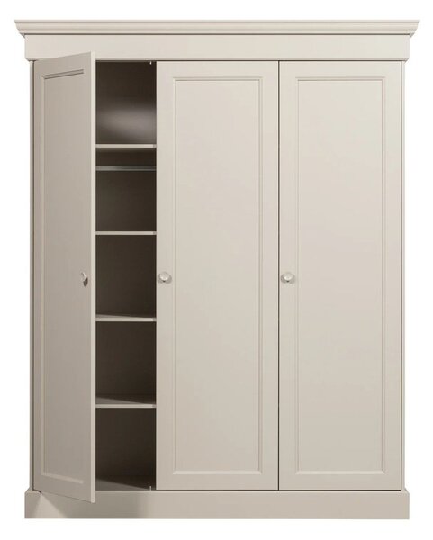 Szarobeżowa szafa z litego drewna sosnowego 171x212x63 cm Olivia – WOOOD