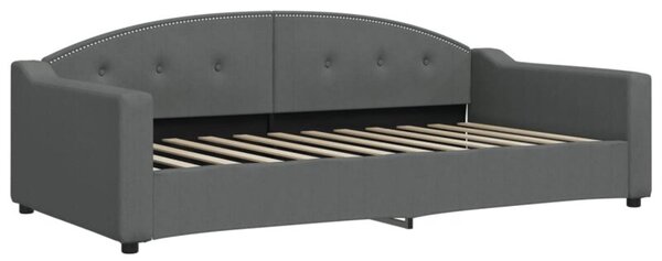 Sofa z funkcją spania, ciemnoszara, 100x200 cm, obita tkaniną