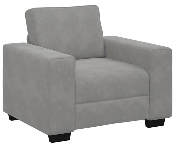 Sofa fotel jasnoszary 100x77x82 cm aksamit