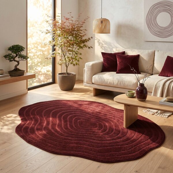 Bordowy dywan 160x230 cm Pebble – ESTE