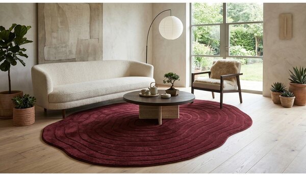 Bordowy dywan 160x230 cm Pebble – ESTE