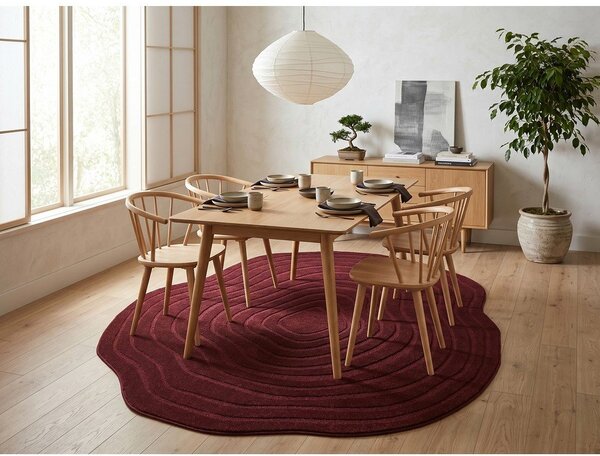 Bordowy dywan 160x230 cm Pebble – ESTE