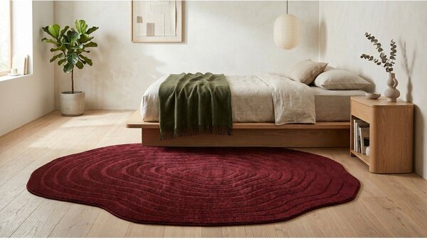 Bordowy dywan 160x230 cm Pebble – ESTE