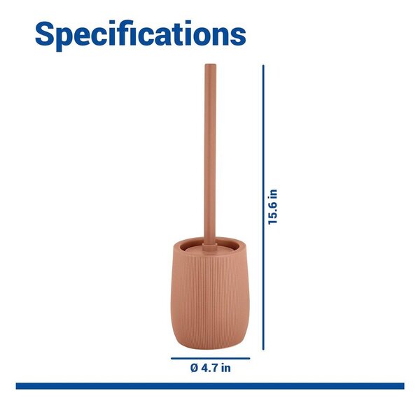 Brązowa szczotka do WC ceramiczna Fablo – Wenko