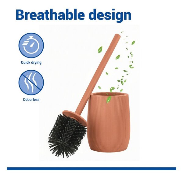 Brązowa szczotka do WC ceramiczna Fablo – Wenko