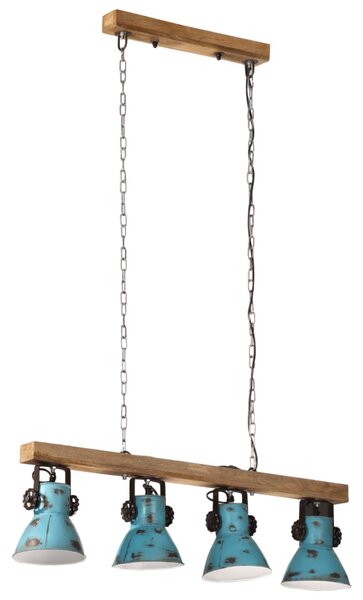 Lampa sufitowa, 25 W, postarzany niebieski, 90x24x111 cm, E27