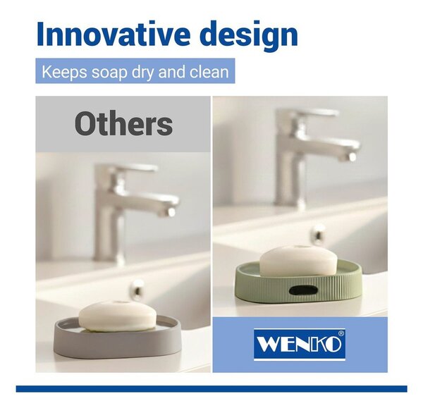 Zielona mydelniczka ceramiczna Fablo – Wenko