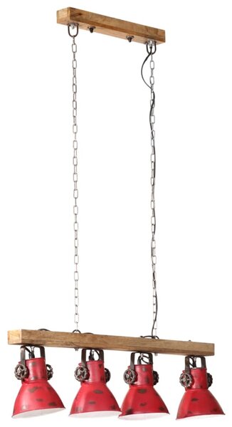 Lampa sufitowa, 25 W, postarzany czerwony, 90x24x111 cm, E27