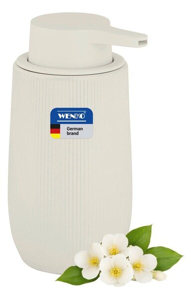 Kremowy plastikowy dozownik do mydła 400 ml Fablo – Wenko