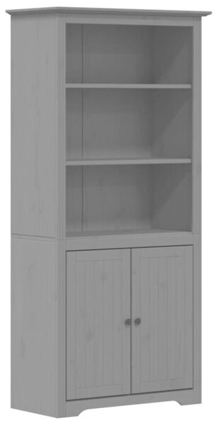 Biblioteczka bodo, szara, 82x40x173 cm, lite drewno sosnowe