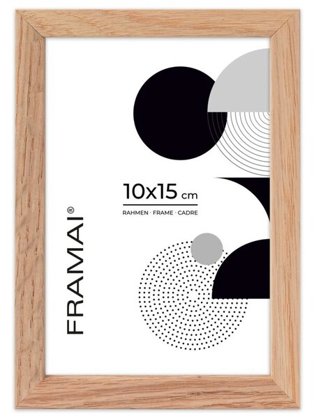 Ramka na zdjęcia 10x15 cm ramka drewniana dębowa ramka z litego drewna dębowego FRAMAI®