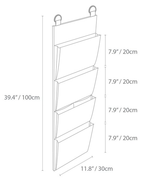 Beżowy wiszący organizer Bigso Box of Sweden Hang