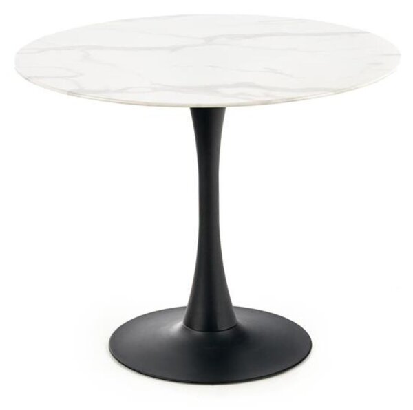 Stół okrągły Ambrosio, glamour, marmur, do salonu