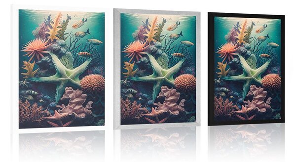 Plakat surrealistyczna gwiazda