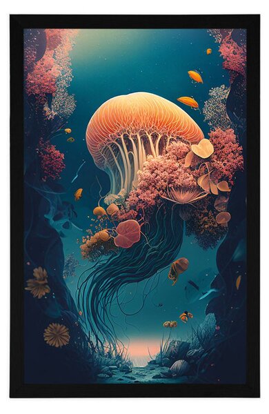 Plakat surrealistyczna meduza