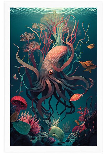 Plakat surrealistyczna sepia