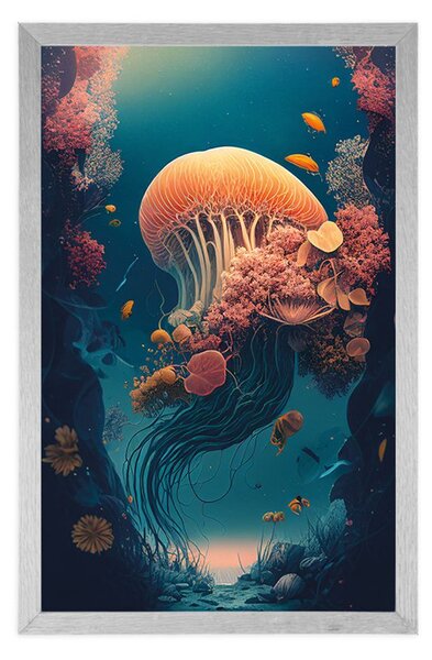 Plakat surrealistyczna meduza