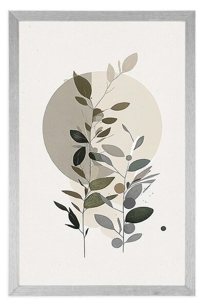 Plakat z minimalistyczną rośliną w stylu boho