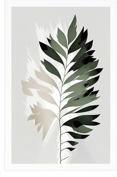 Plakat minimalistyczna paproć
