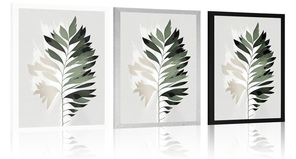 Plakat minimalistyczna paproć