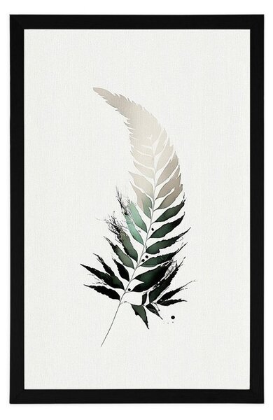 Plakat minimalistyczne liście paproci
